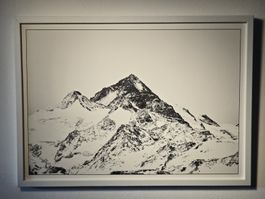 Photographie A3 Dent Blanche et Grand Cornier. Noir&Blanc