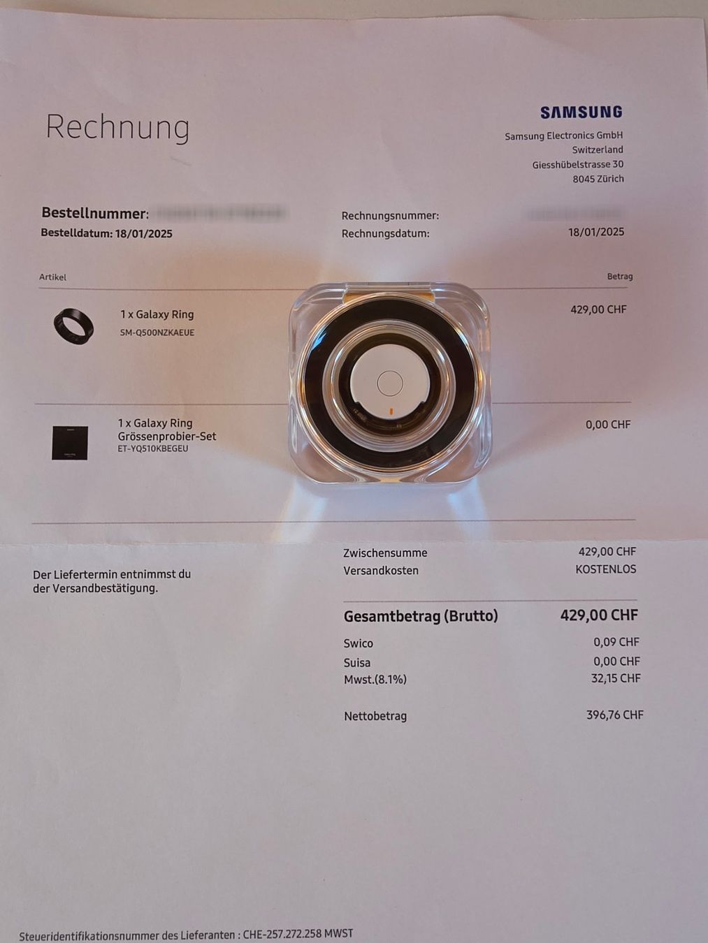 Ringe: Samsung Galaxy Ring Grösse 10, Titanium Black, ab 1.- !!! – Gebraucht aus Urtenen-Schönbühl von Nboss 5