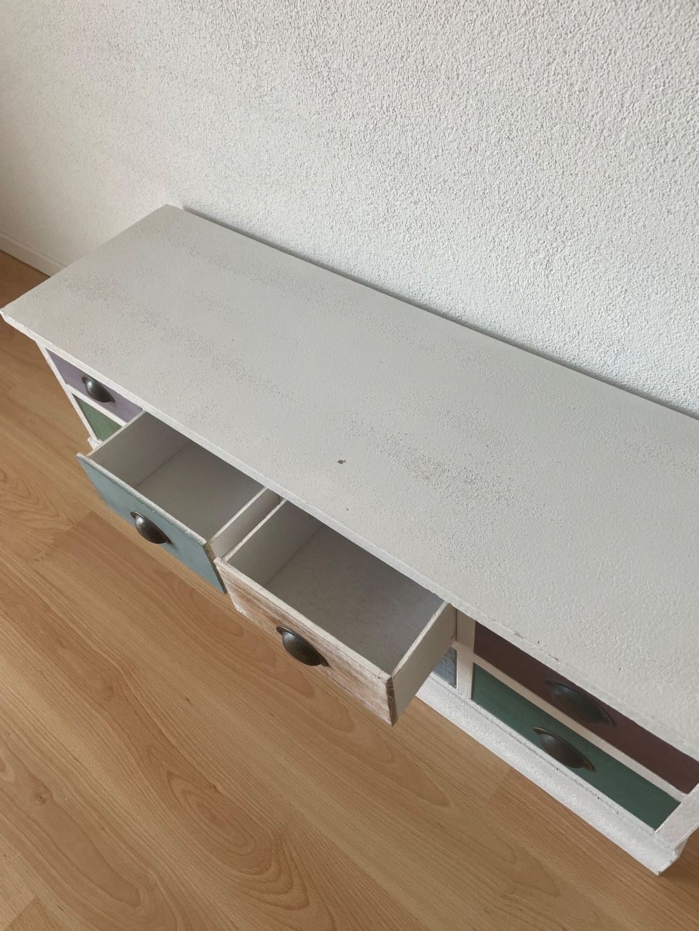 Cassettiere: Kommode mit bunten Schubladen bunt Shabby Chic gebraucht – Usato da Neerach venduto da Asi20 1