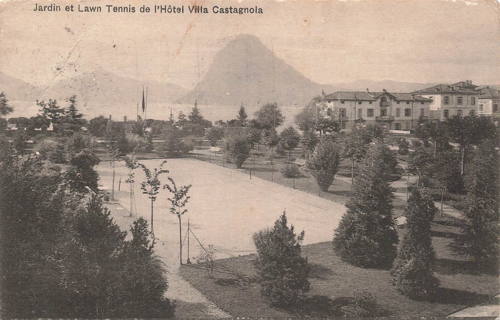 Ansichtskarten: Lugano Castagnola (TI) Hotel Villa Castagnola tennis – Gebraucht aus Biasca von Blenio71