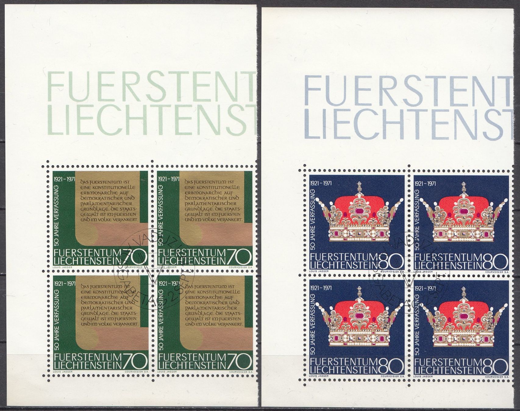 Tutti i francobolli: LBK 482 - 483 im 4er-Block mit ET – Usato da Bürglen TG venduto da StampGraf