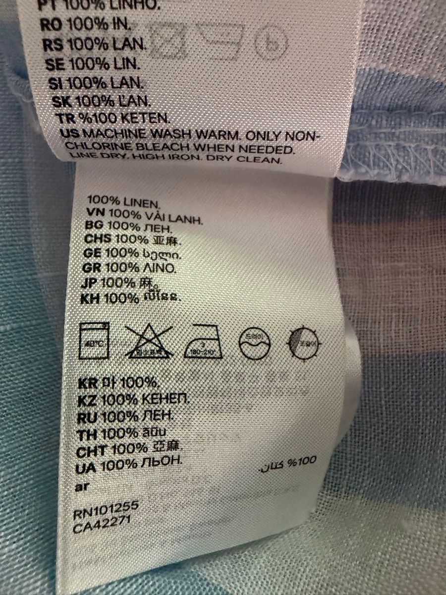 H&M Camicie: H&M Leinenhemd Gr L gestreift Sommerhemd – Nuovo e nell'imballaggio originale da Matten b. Interl venduto da Kings-Fashion 5