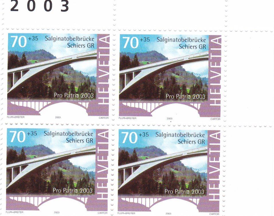 Tutti i francobolli: Postfrisch PP 4er Blockserie 2003 – Nuovo e nell'imballaggio originale da Schliern b. Köniz venduto da joni20 1