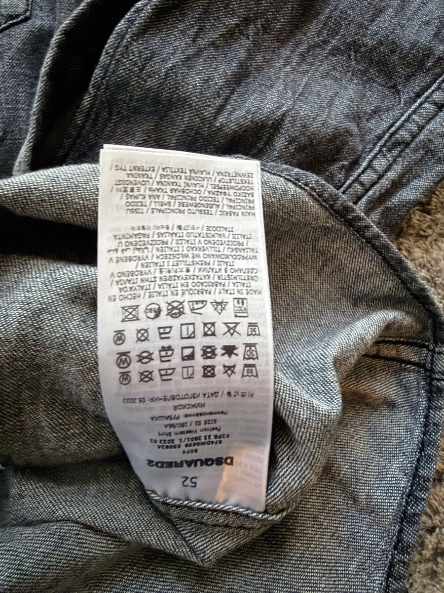 Dsquared2 Camicie: Dsquared2  graues denim Hemd Gr. 52 - NEU – Nuovo e nell'imballaggio originale da Zürich venduto da MyWardrobe 4