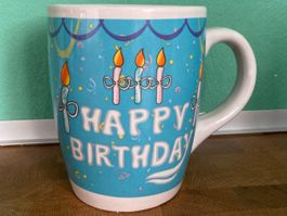 sehr grosse Tasse  HAPPY BIRTHDAY  600 ML