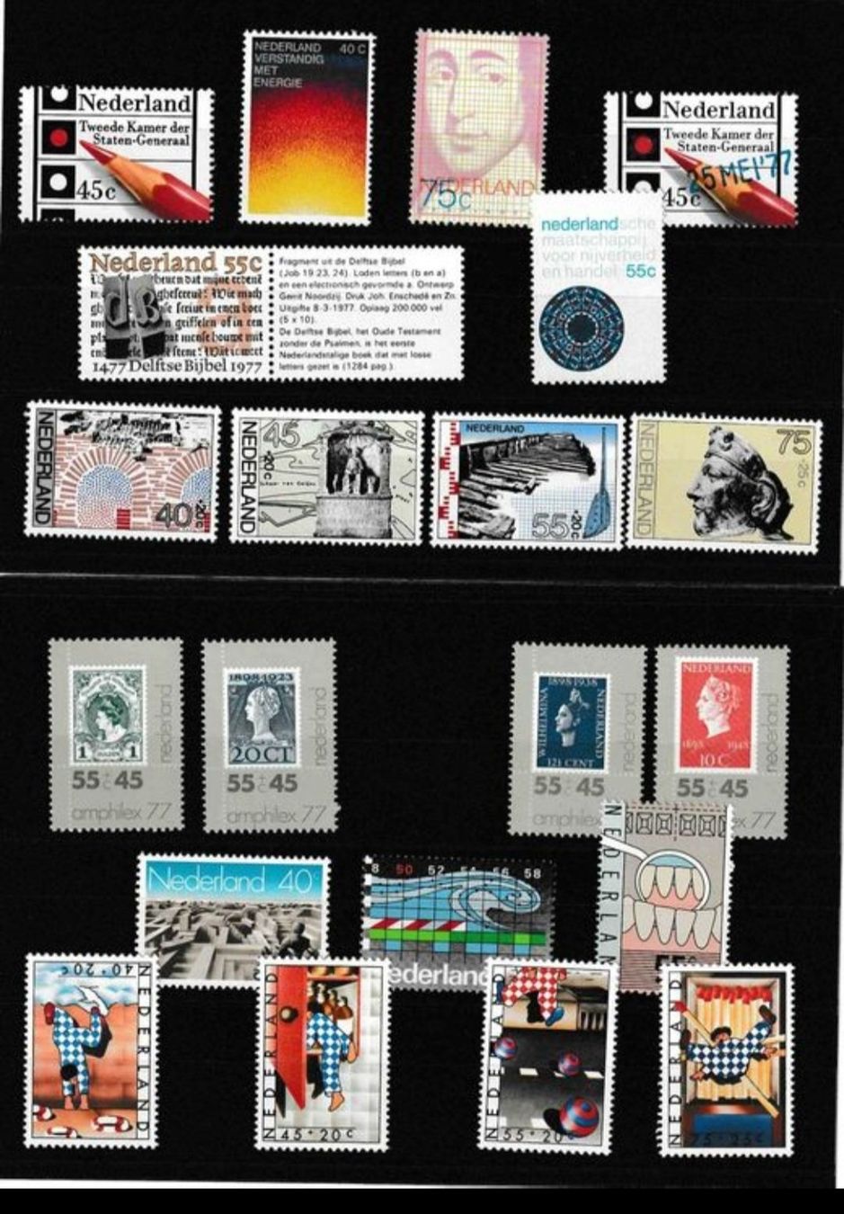 Tutti i francobolli: Niederlande 1977 komplett postfrisch ** – Nuovo (secondo la descrizione) da St Gallen venduto da Stampsalshobby