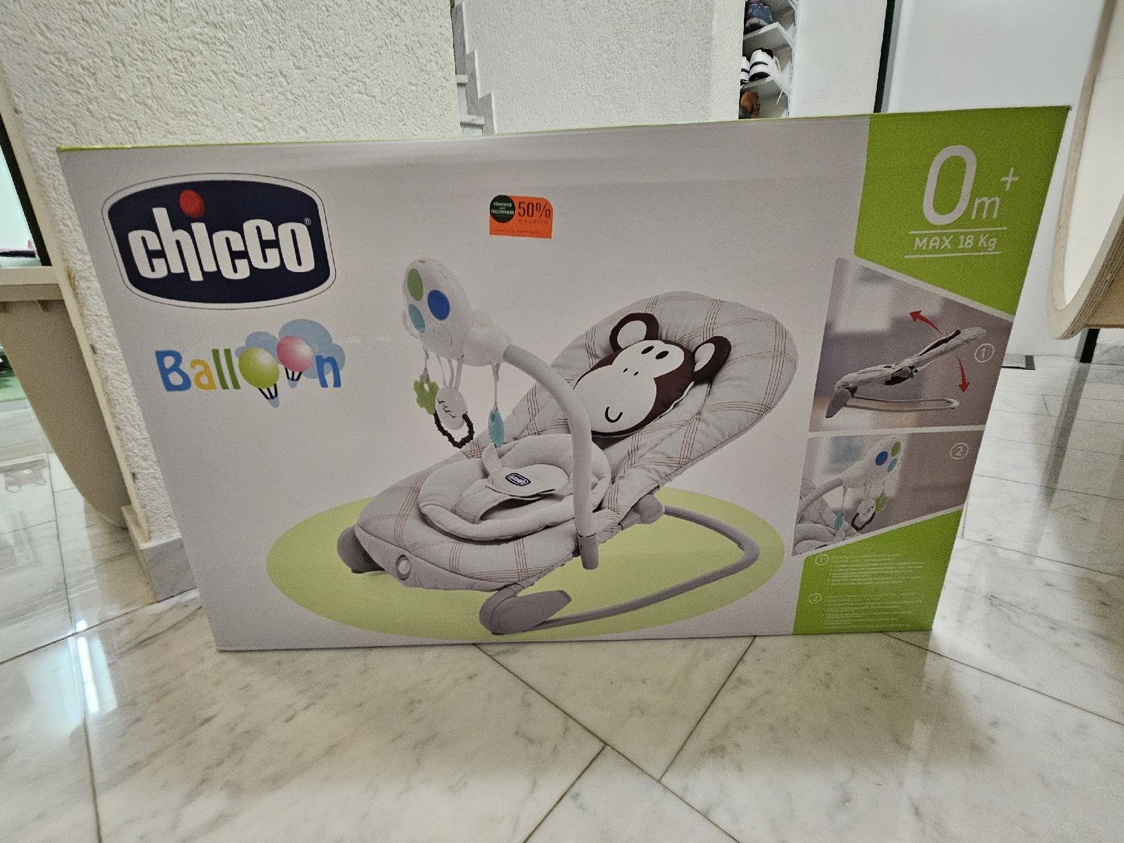 Chicco Sdraiette & Sdraiette a dondolo: Chicco Balloon Schaukelwippe – Nuovo e nell'imballaggio originale da Oberdorf BL venduto da Sgloeckchen