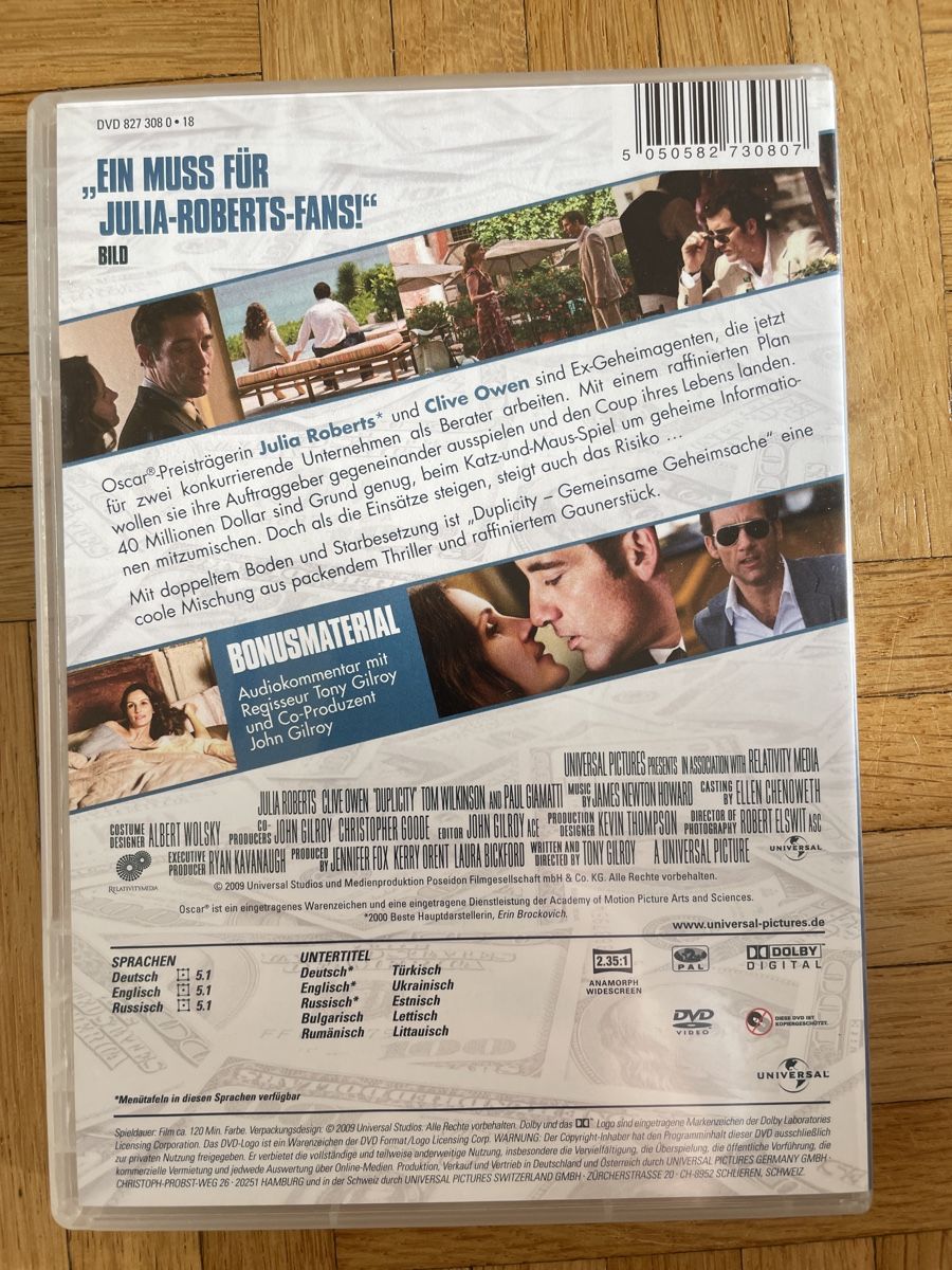 Alle DVDs: DVD Duplicity - Gemeinsame Geheimsache – Gebraucht aus Zürich von Mr.Mauri83 1