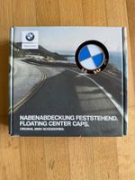 4 Stück 68mm BMW Floating Radnabenkappen, Blau und Weiß
