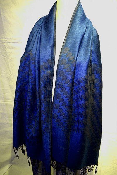 PLGS | Schal aus Pashmina (dunkelblau) 1