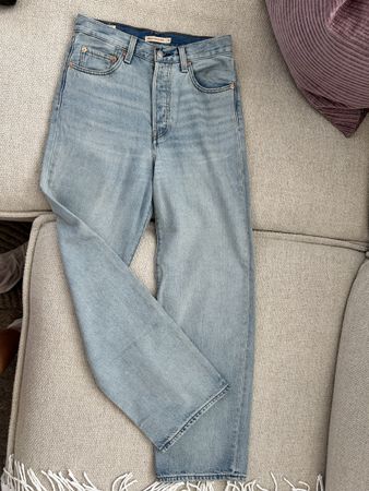 Levi's Jeans Ribcage Straight Ankle, hellblau - Gr. 28