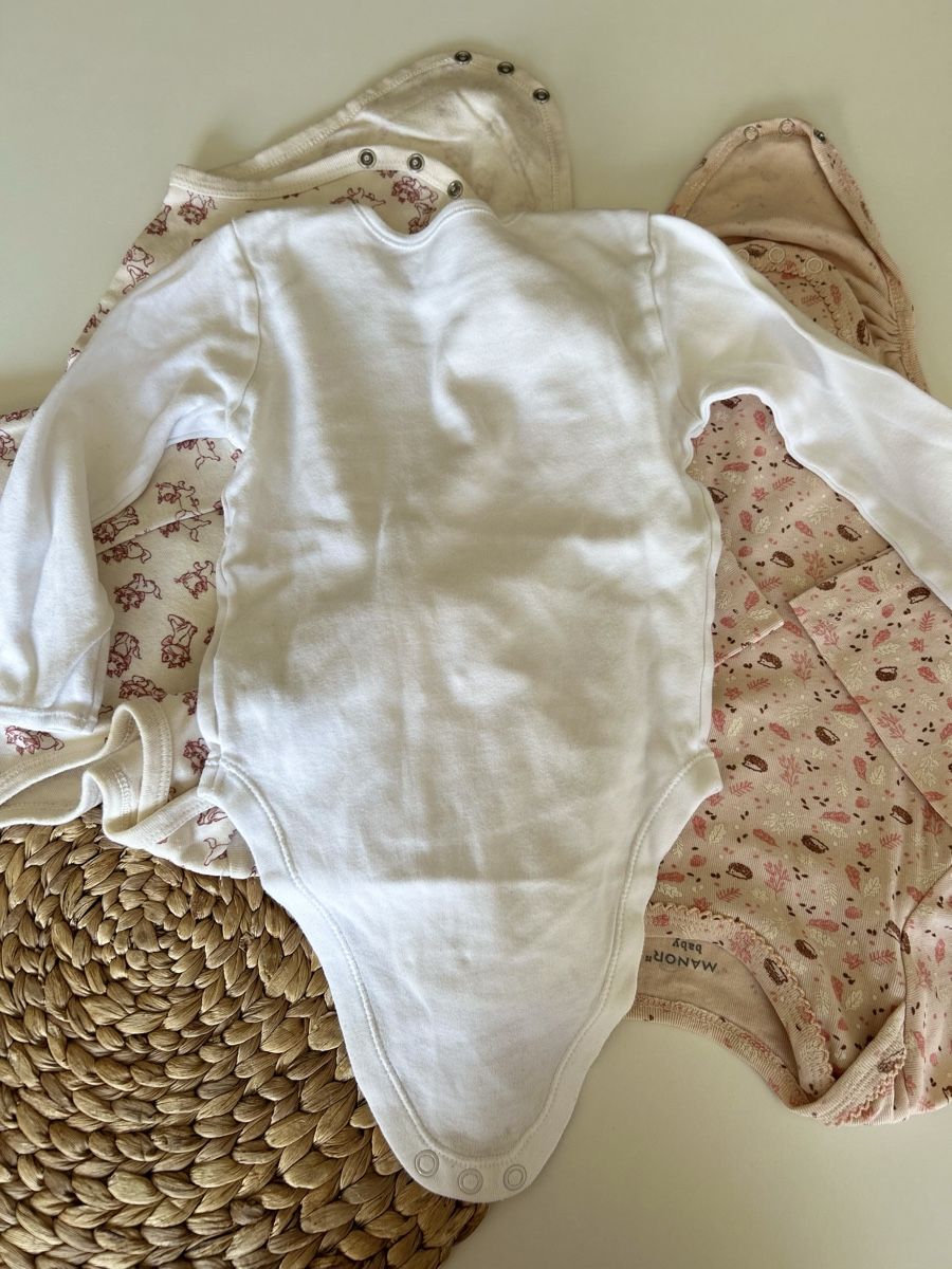 Biancheria intima: Body blanc, manches longues bébé, taille 24 mois – Usato da Carouge GE venduto da Emilynette 1