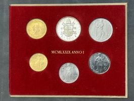 Vatikan Münzsatz 1979 – ANNO I Erstausgabe Silber Stgl.