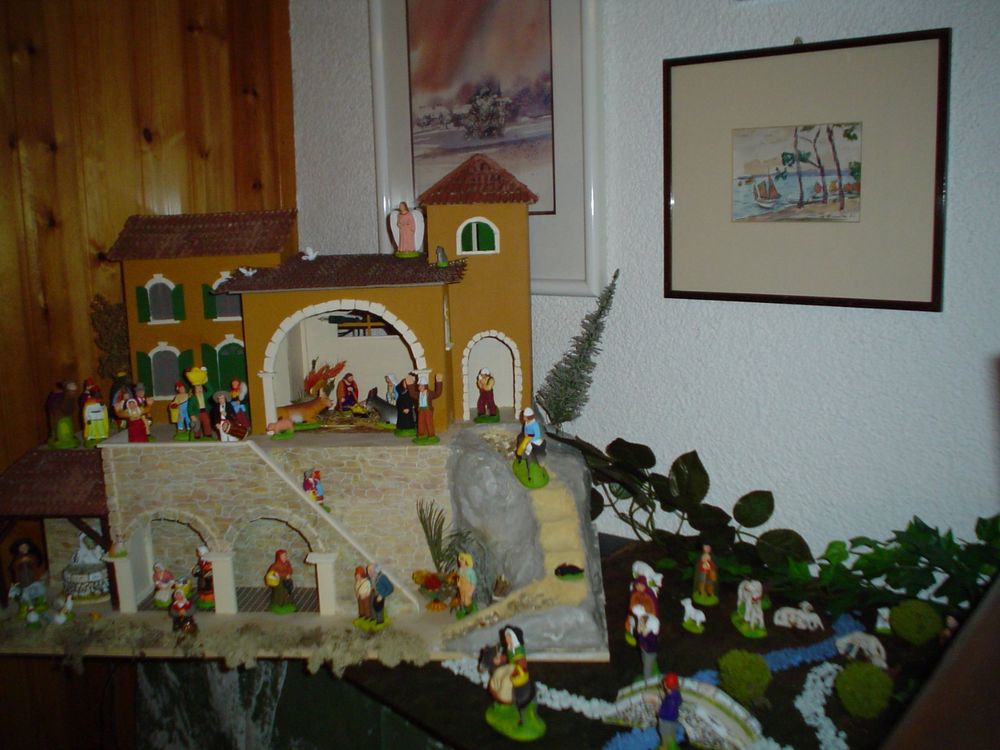 Crèche de Noël Avec santons Acheter sur Ricardo