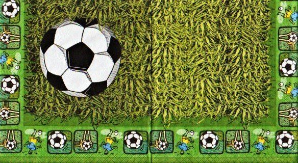Tovaglioli: 2 Servietten  Fussball  Rasen – Nuovo (secondo la descrizione) da Basel venduto da Happybaer