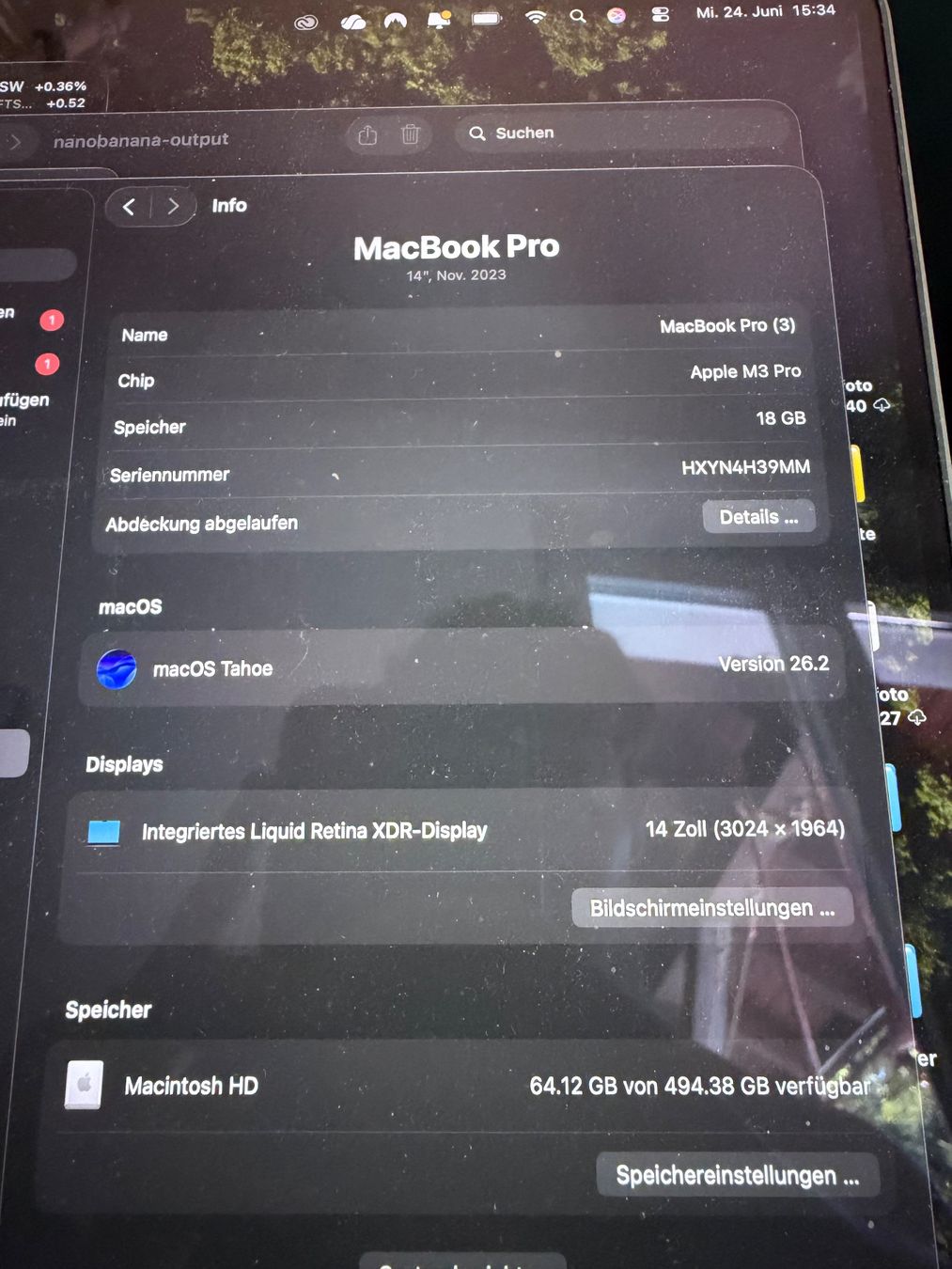 Apple Notebook: Macbook Pro M3 Space Grey 14" 18GB RAM 512GB SSD – Usato da Hägendorf venduto da jan_sj26 6