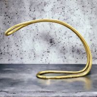 Elégant support de bouteille Art Déco en laiton massif doré