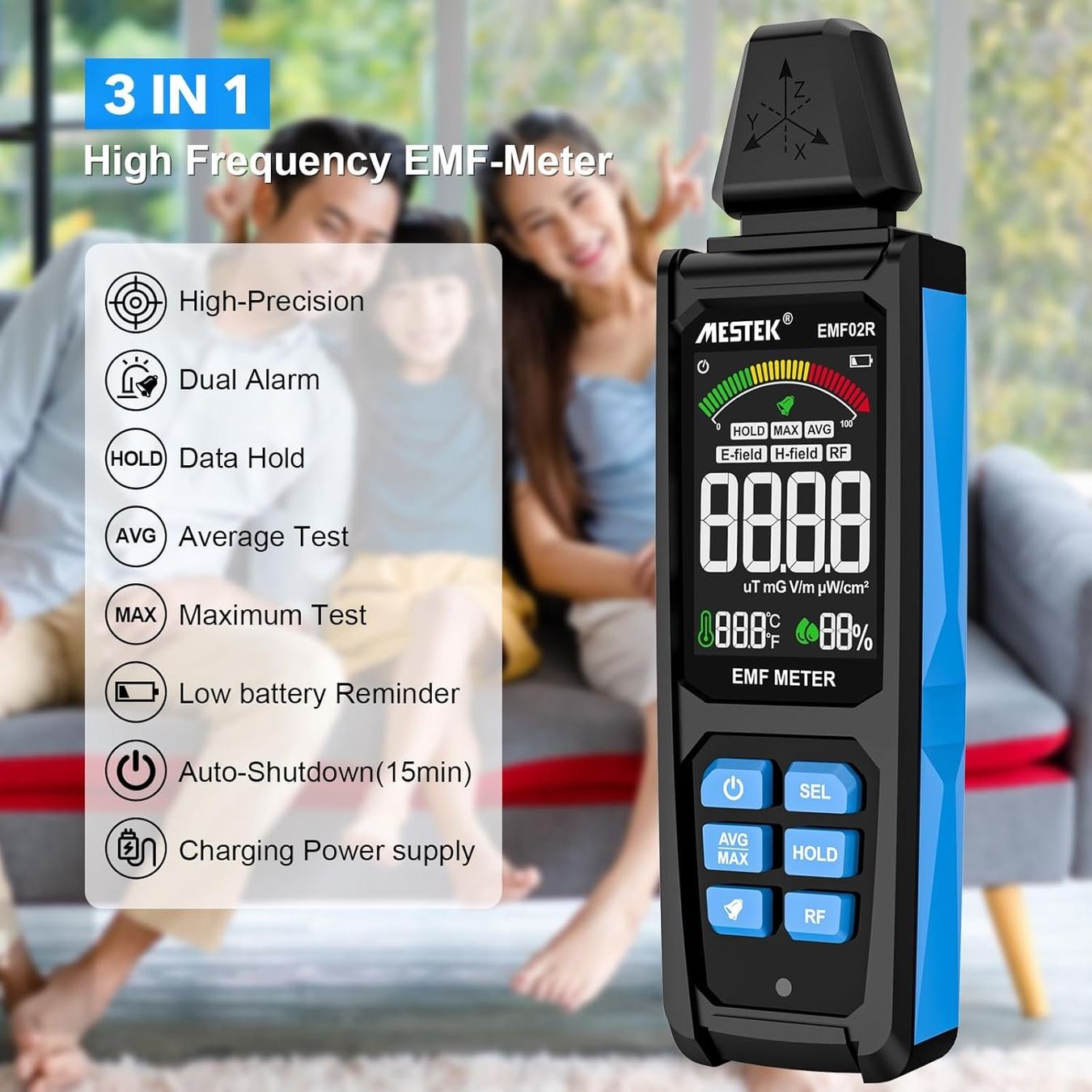 Misurare: Pro EMF Messgerät Strahlungsdetektor 5-in-1 – Nuovo e nell'imballaggio originale da Geneve venduto da Titi2008 3