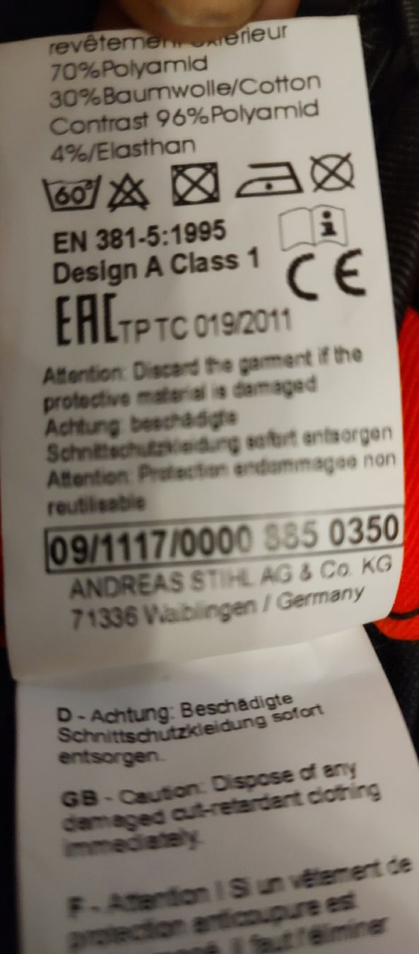 Pantalons: Stihl Schnittschutzhose Damen – Neuf (Voir description) à Grenchen par car_qq2t 3