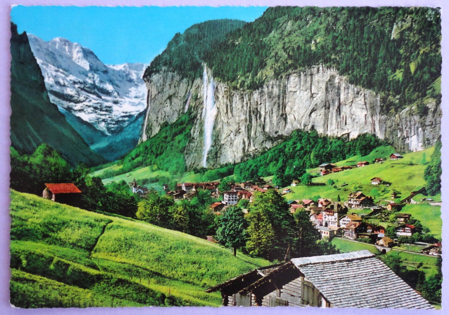 Ansichtskarten: Lauterbrunnen mit Staubbach – Gebraucht aus Fétigny von Billy2miny