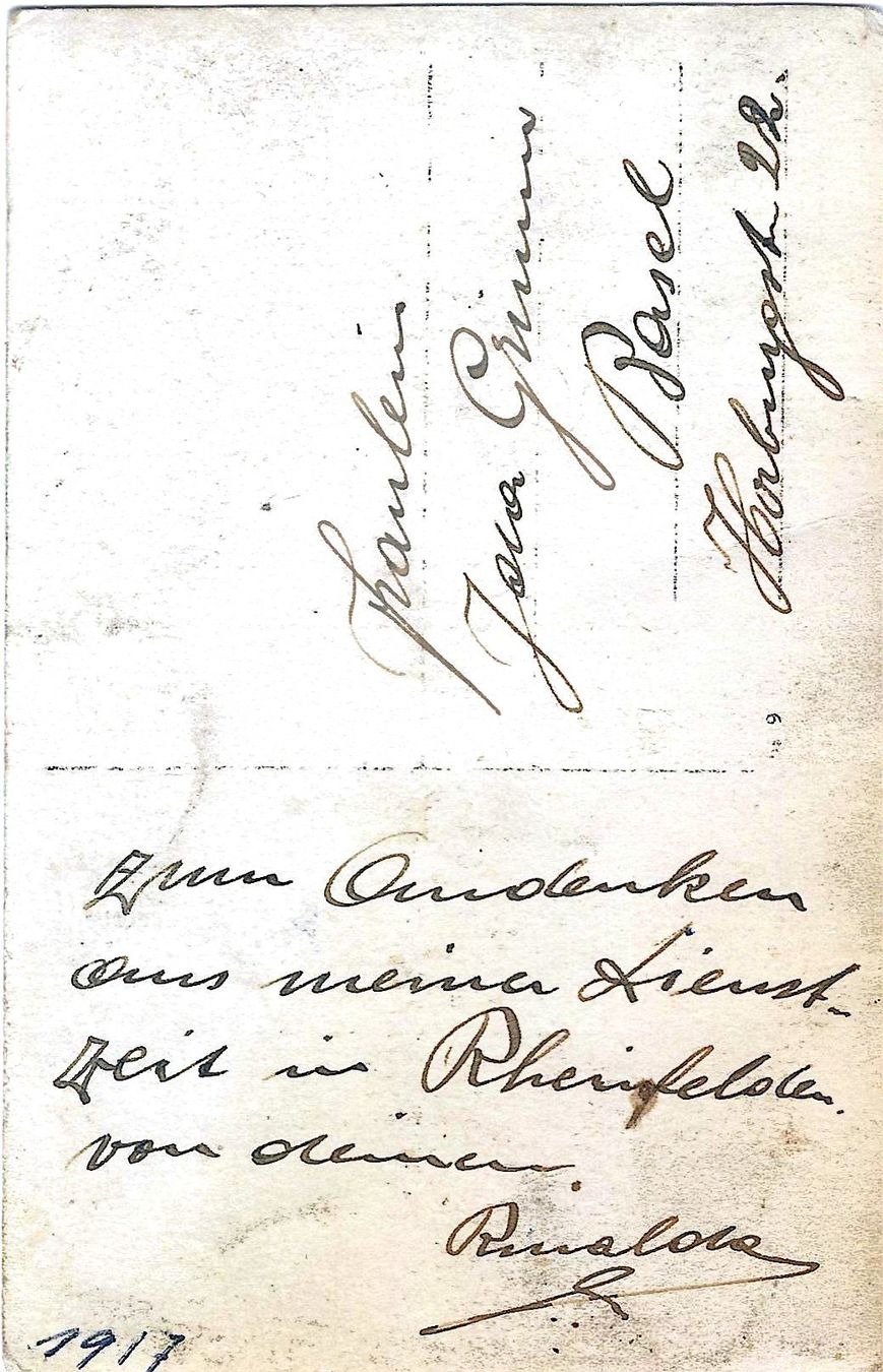 Cartoline postali: RHEINFELDEN: Oldtimer-Kurtaxi (?) mit Dienstmann – Usato da Buchs AG venduto da Baerfisch 1