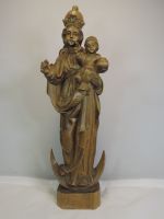 Mondsichel Madonna mit Kind, Holzschnitzerei
