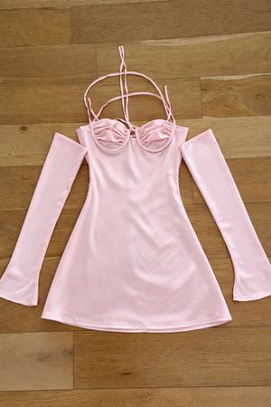 Pink mini dress
