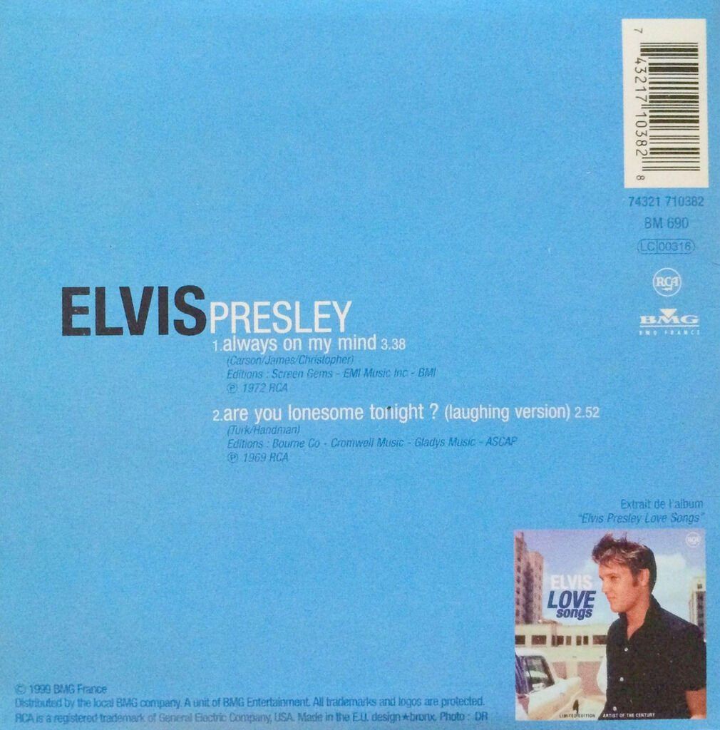 CDs: ELVIS PRESLEY - ALWAYS ON MY MIND – Gebraucht aus Bottens von hotter-than-hell 1