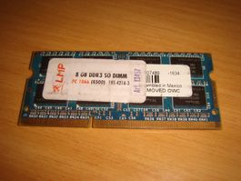1 stück 8gb ddr3 8500 RAM für Laptop.