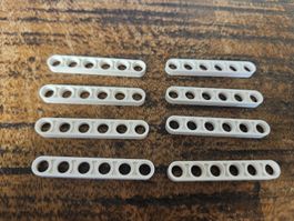 lego 32065 lot de 8 pièces White Technic, Liftarm Thin 1 x 7