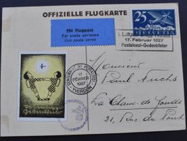 Seltene Flugpost Karte 1927   B1208J