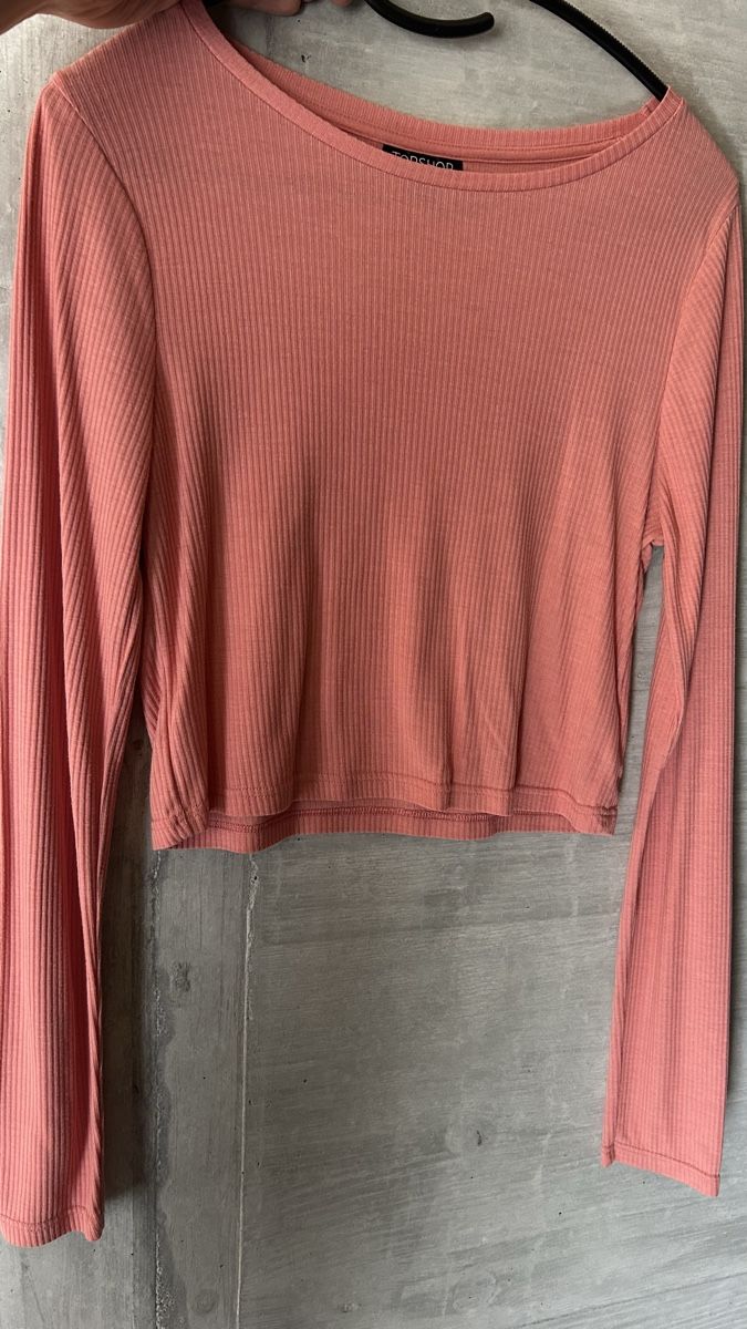 Topshop Top: Topshop Langarm, Gr. 40, Rosa/Lachs – Usato da Frenkendorf venduto da ana_h7dx 1