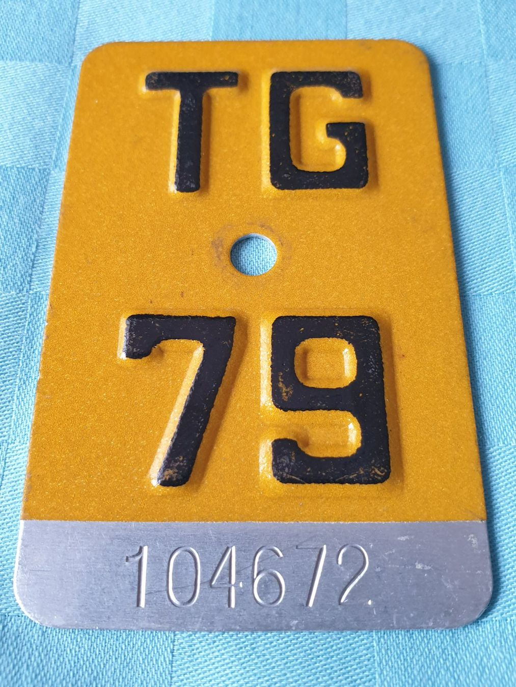 Schilder: Velonummer TG 79 – Gebraucht aus Mörschwil von spirspi
