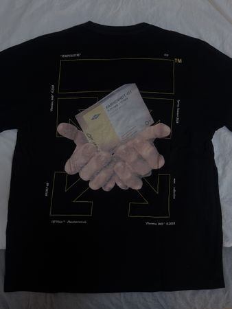 Off-White T-Shirt Schwarz Grösse M "Fahrenheit 451"