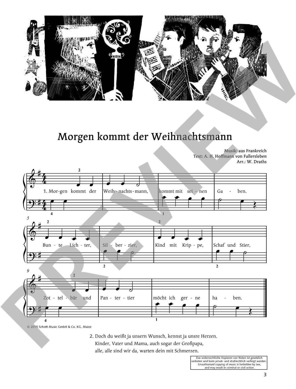 Strumenti musicali: Morgen kommt der Weihnachtsmann – Nuovo (secondo la descrizione) da Moosseedorf venduto da Feinbein 1
