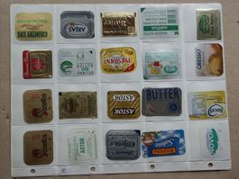 40    verschiedene       Butter   Deckeli