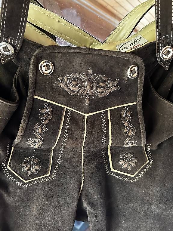 Pantaloni: Lederhose Kniebund braun – Usato da Wetzikon ZH venduto da mitchinger100 1