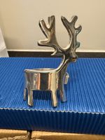 Serviettenhalter Rentier Silber Metall Neu