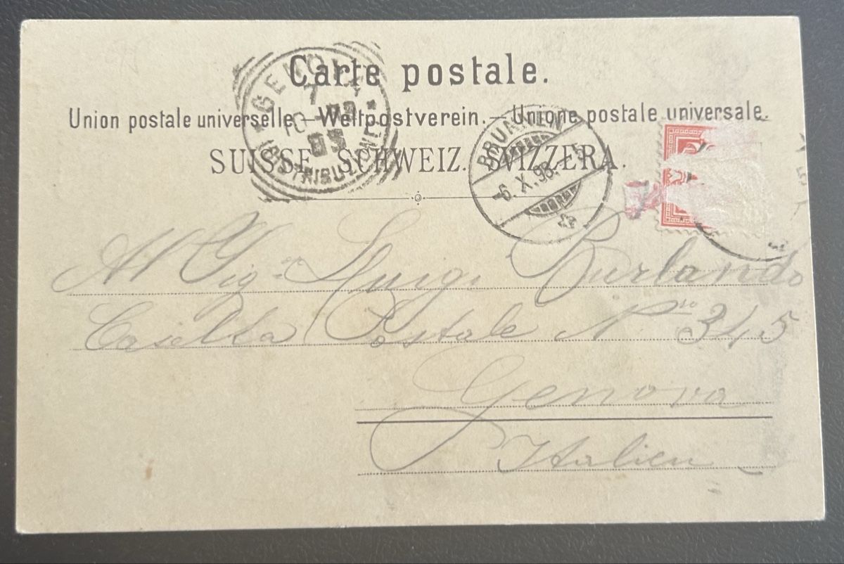 Cartoline postali: Brunnen Hotel Drossel Strichlitho  – Usato da Horw venduto da Tellbub 1