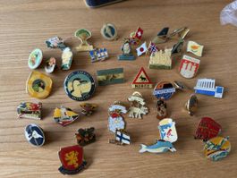Pin Sammlung 39 Stk., Nordkap bis Antarktis, Raritäten!