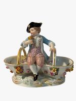 Antique Meissen Porcelain Boy Sweetmeat Dish