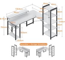 L-Schreibtisch mit Regal