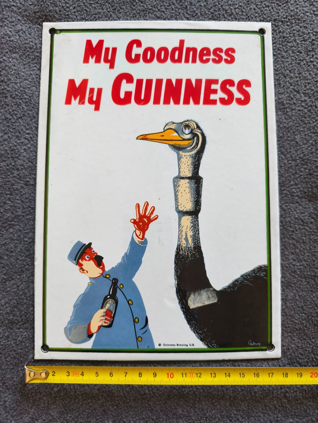 Guinness Insegne: Plaque émaillée publicité Guinness – Usato da Genève venduto da lnicoGE 1