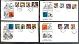 1973 Malta FDC Zeitgenössische Lebensaussichten Satz Selten