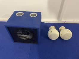 Subwoofer mit zwei Satelliten-Lautsprechern - Top Sound!