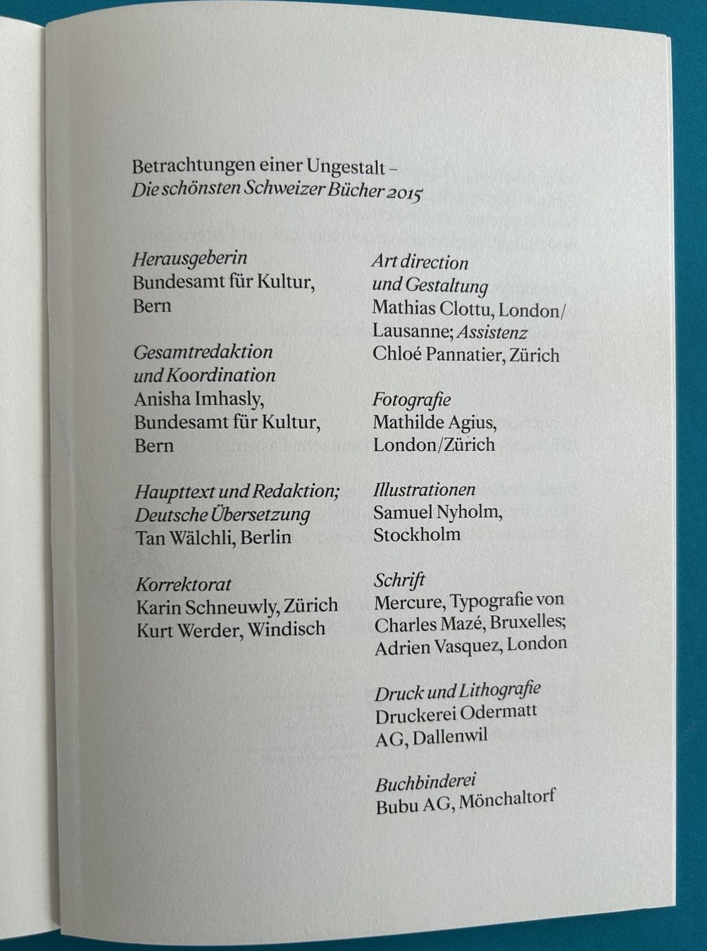 Libri: SCHÖNSTE SCHWEIZER BÜCHER 2015 – Usato da Zürich venduto da Domus09 9