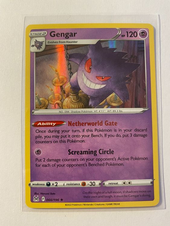 Pokemon Gengar 066/196 Holo Lost Origin EN (Neu (gemäss Beschreibung ...