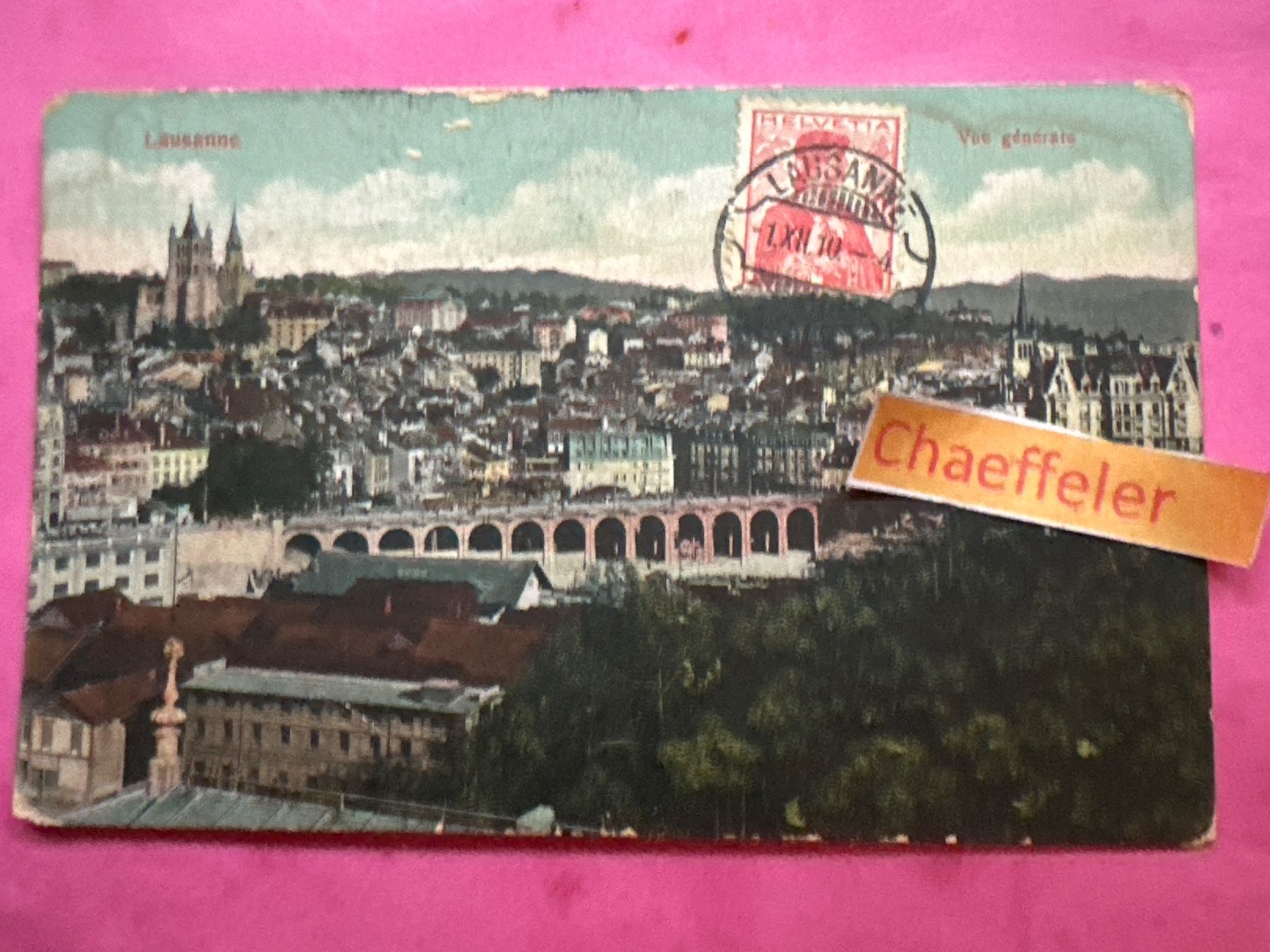 Ansichtskarten: 1910 Lausanne, Vue générale – Gebraucht aus Zürich von Chaeffeler