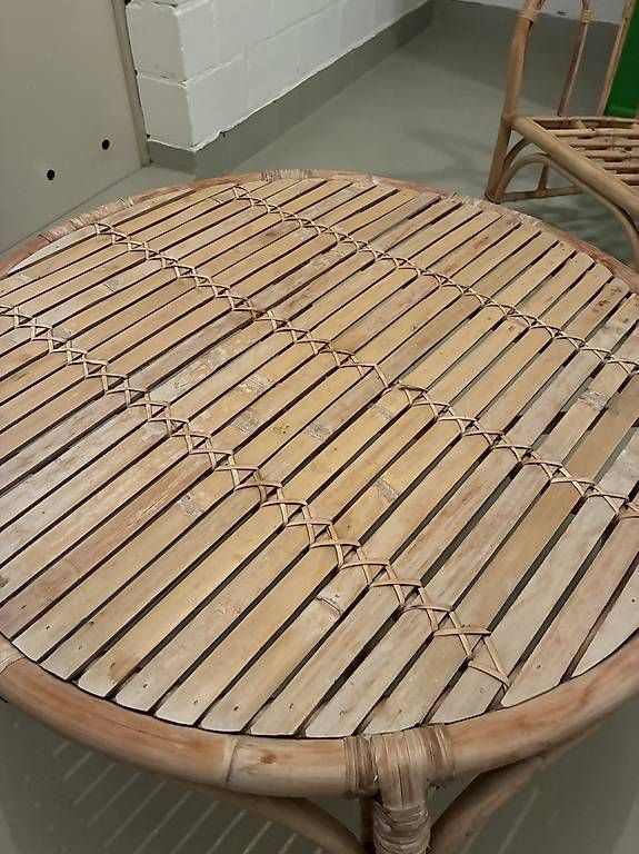 Set di tavolo e panche: Gartenset: Bambustisch + Tisch – Usato da Zürich venduto da renee-z 4