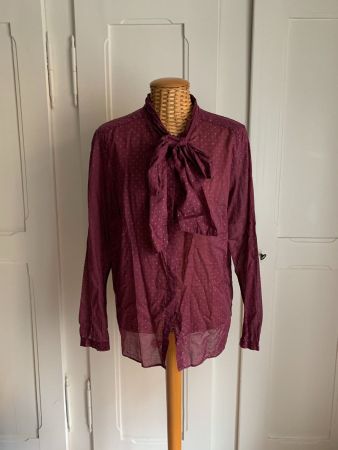 0039 ITALY - Schluppenbluse beere L